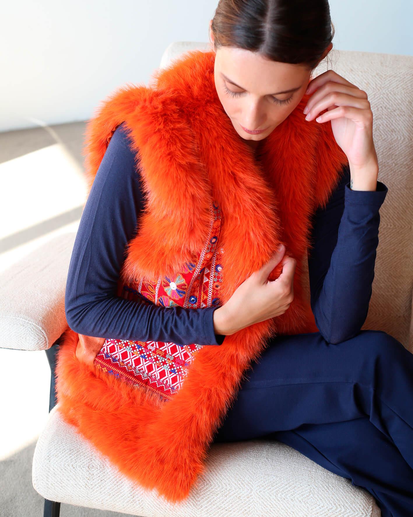 CHALECAS CHALECAS ARANCIO SUEDE