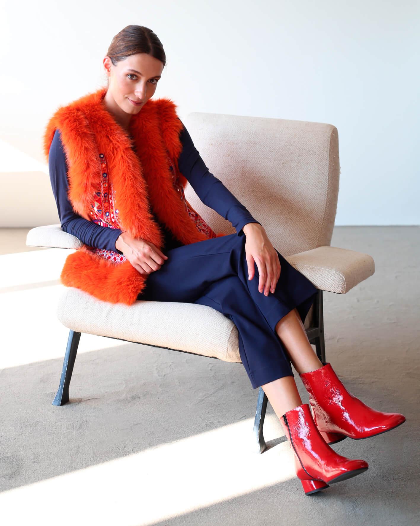 CHALECAS CHALECAS ARANCIO SUEDE 