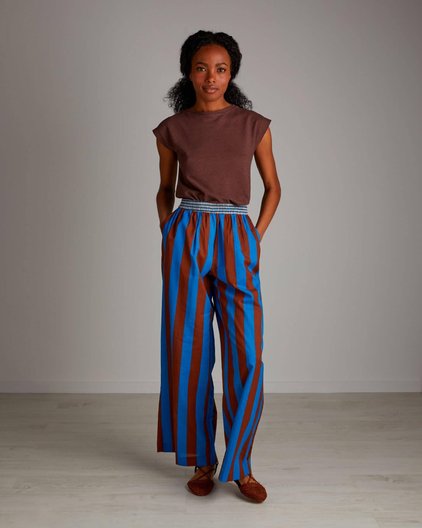ELARA 68261 BLU RIGHE PALME 