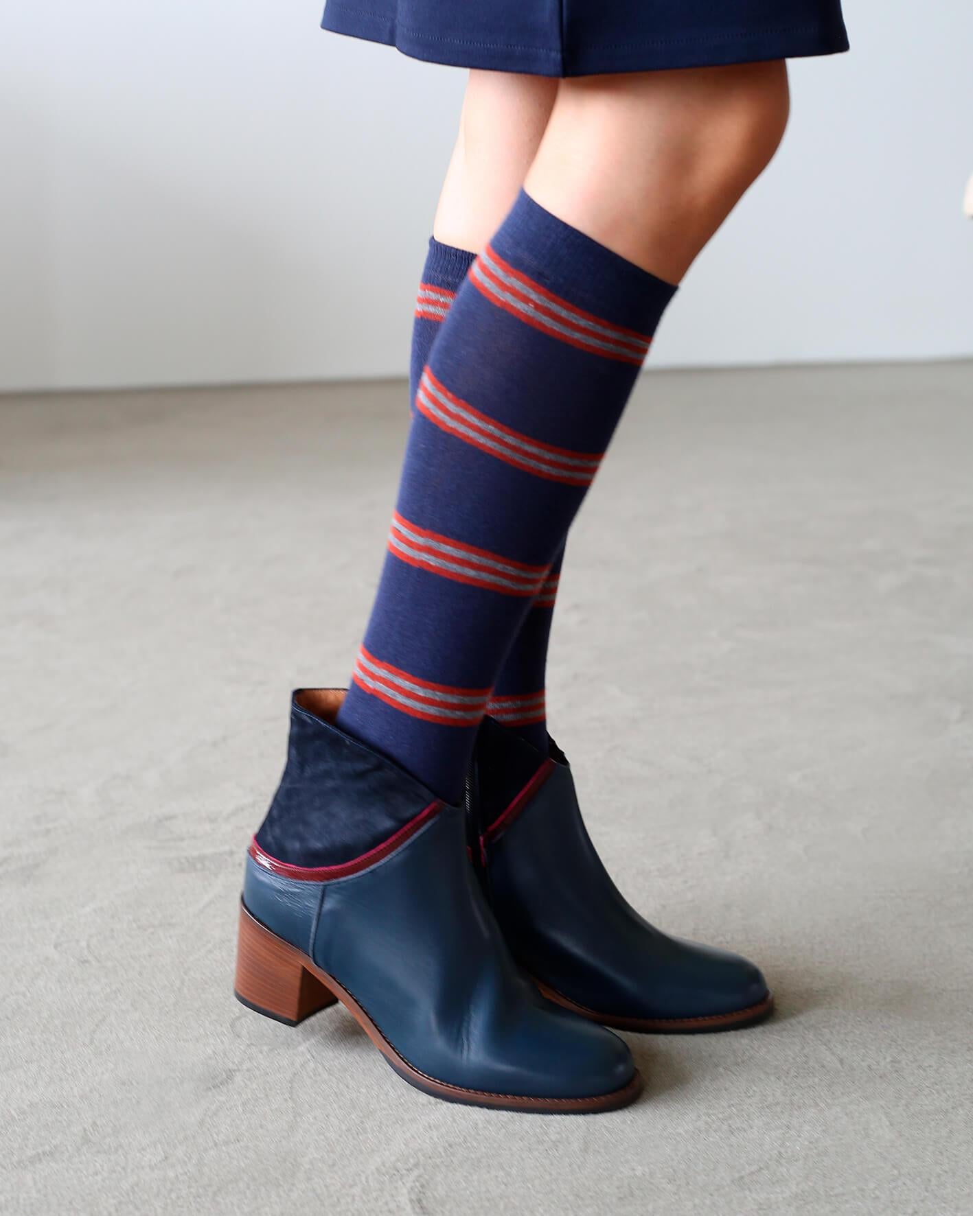 STRIPES STRIPES BLU SUEDE 